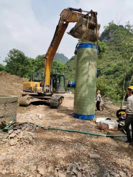 台州雅安芦山一体化提升泵施工现场